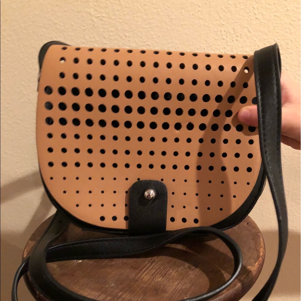 Over the shoulder BCBG purse.